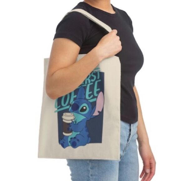 “But First Coffee” Lilo and Stitch Tote - Picture 2 of 3